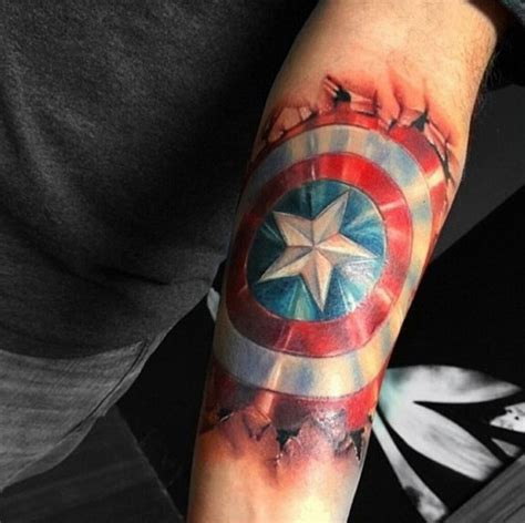 tatuajes del capitan america|Tatuaje Capitán América, el mítico héroe de los。